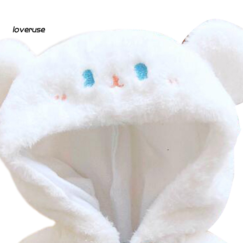 1 Bộ Áo Khoác Và Quần Có Khóa Kéo Màu Trắng Dành Cho Búp Bê