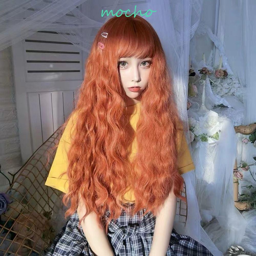 Tóc Giả Xoăn Dài Vô Hình Bằng Sợi Tổng Hợp Cách Nhiệt Tự Nhiên Phong Cách Lolita