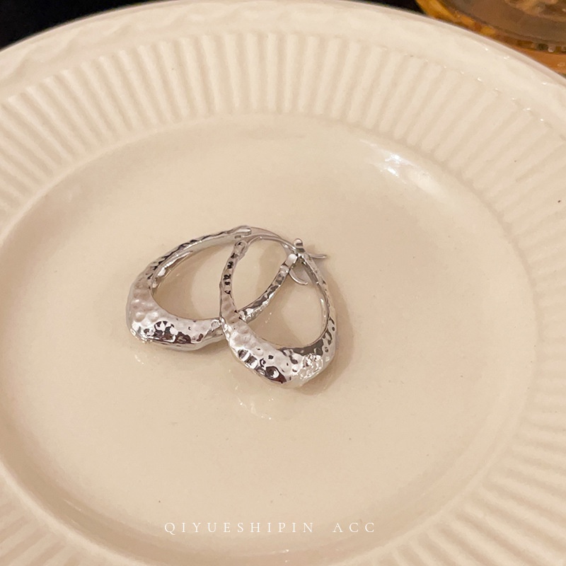 Khuyên Tai Bạc Thiết Kế Cao Cấp Cá Tính Phong Cách retro Cho Nữ