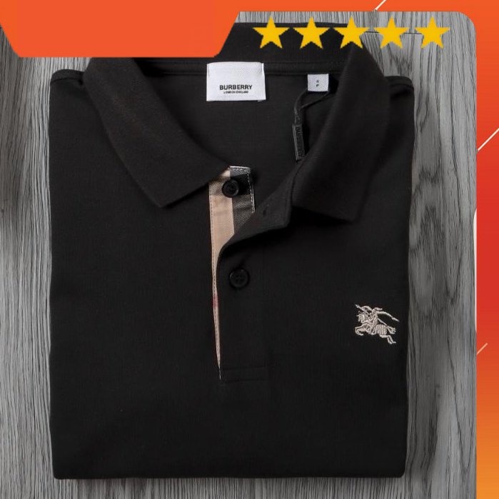 HÀNG VNXK - - ÁO THUN CÓ CỔ ĐEN NGẮN TAY Kị Sỹ BBR - BB2 -