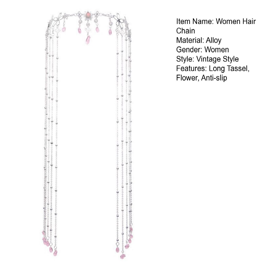 Fujinri.mx Chuỗi Dây Đeo Trán Tạo Kiểu Tóc Chống Trượt Trang Trí Tiệc Cưới Độc Đáo