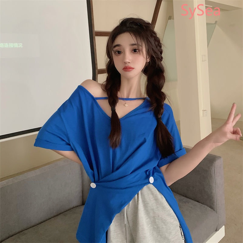 Áo Sơ Mi Ngắn Tay Dáng Rộng Thời Trang Mùa Hè Hàn Quốc Dành Cho Nữ