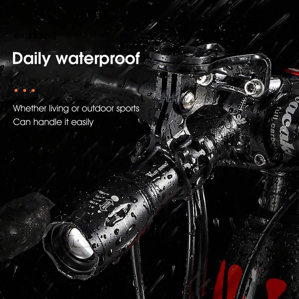 1 Bộ Đèn Pin Có Giá Đỡ Phía Trước Cho Xe Đạp