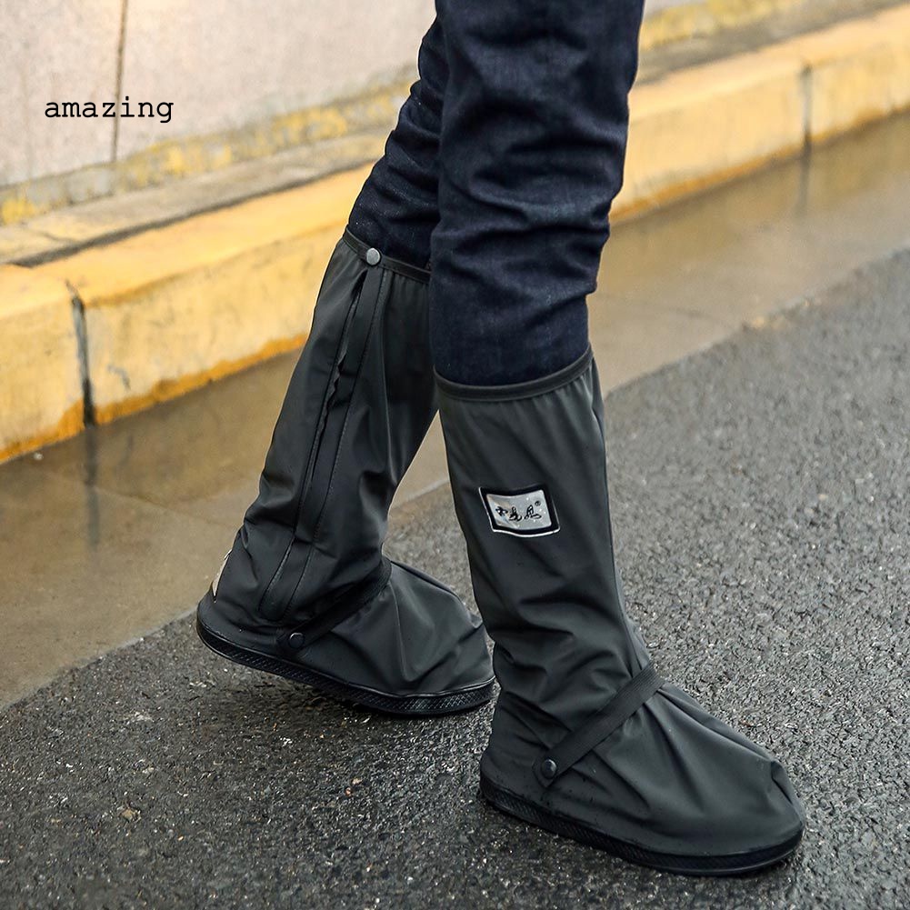 Vỏ Bọc Giày Bốt Đi Mưa Cổ Cao Chống Trượt Chống Thấm Nước Có Thể Tái Sử Dụng