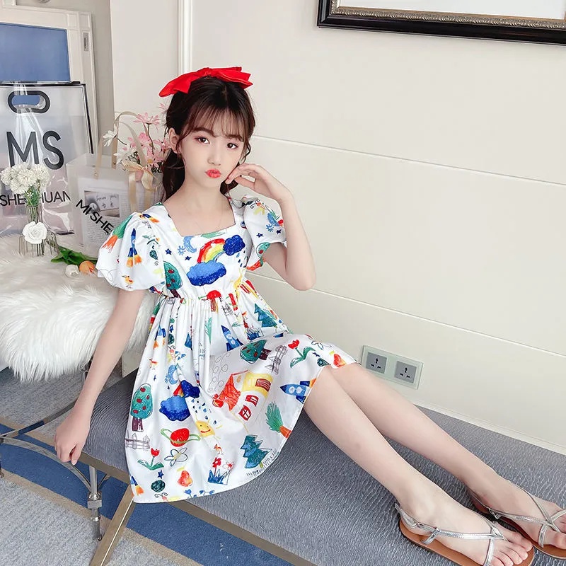 Đầm Công Chúa In Họa Tiết Dễ Thương Chất Lượng Cao Thời Trang Hàn Quốc Hàng Mới 2023 Từ 3 Đến 4-5 Đến 6-7 Đến 8-9 Đến 10-11 - 12-13 Tuổi