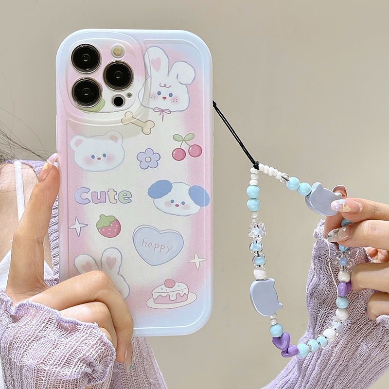 Ốp Điện Thoại In Hình Thỏ Graffiti Hoạt Hình Cho Iphone 14 13 12 11 Promax 7plus 8plus X Xs XSmax