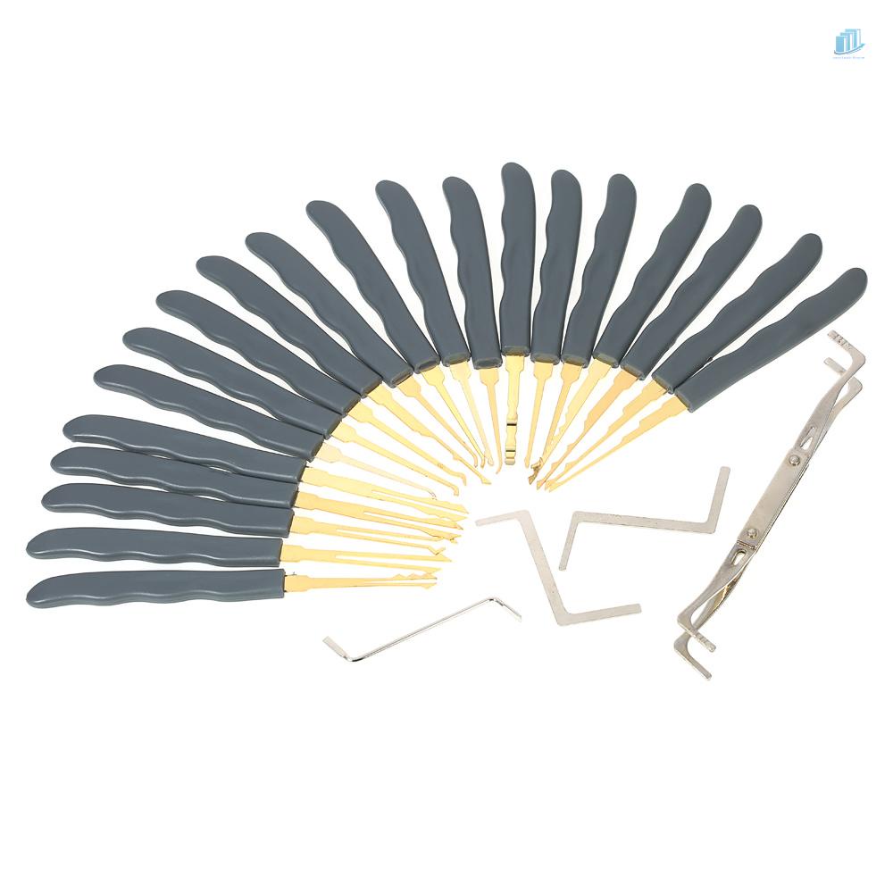 Bộ Dụng Cụ Mở Khóa Chuyên Nghiệp 24 Món Bằng Da Cho Locksmith