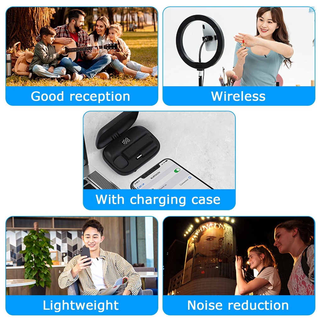 Thiết Bị Truyền Nhận Tín Hiệu Micro Đa Hướng Mini Có Cổng Sạc Type-C Cho Điện Thoại Android / Live Stream / Intervinone