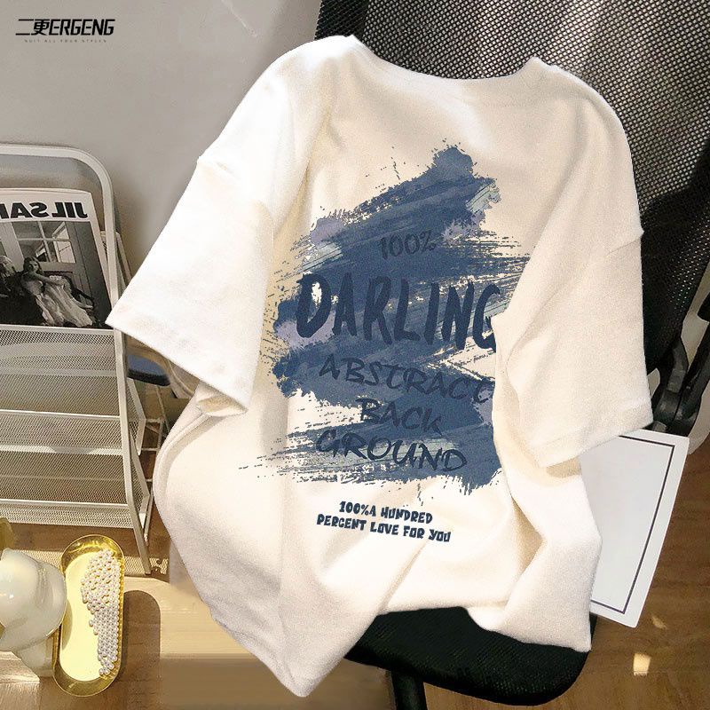 Áo thun PEWARN tay ngắn dáng rộng phong cách Hàn Quốc thời trang mùa hè cho nam và nữ