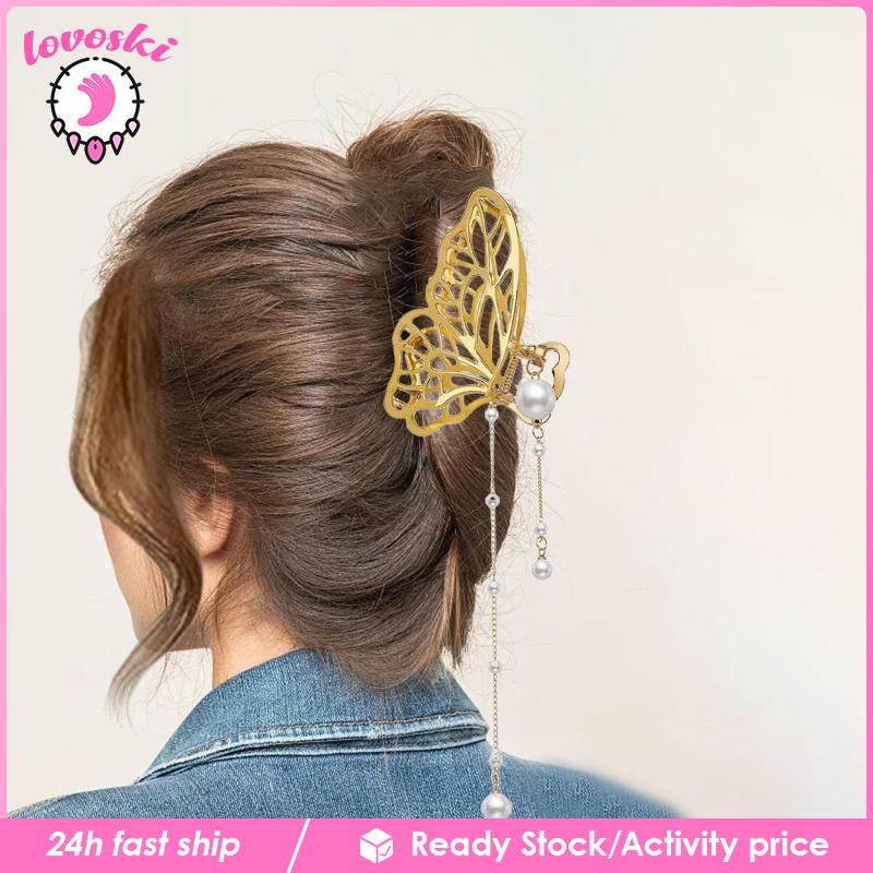 Kẹp Tóc Tua Rua Dài Mỏng Phong Cách Retro Cho Nữ