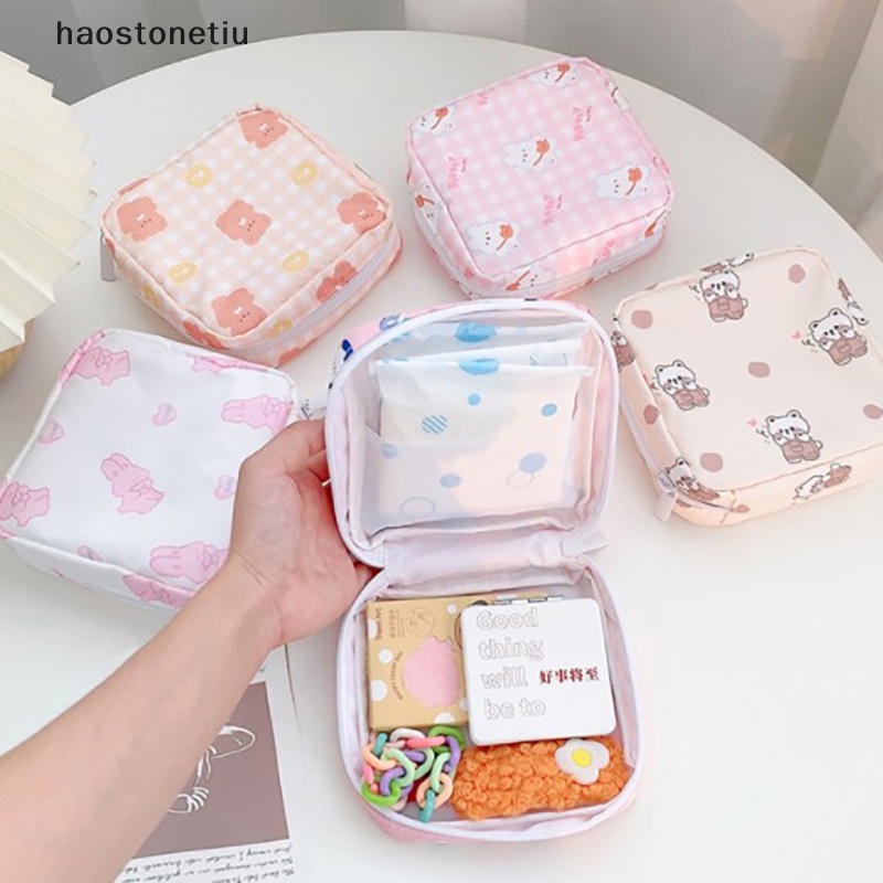 Túi Đựng Khăn Giấy / Tiền Xu / Mỹ Phẩm Hình Gấu Tampon Dễ Thương Cho Nữ