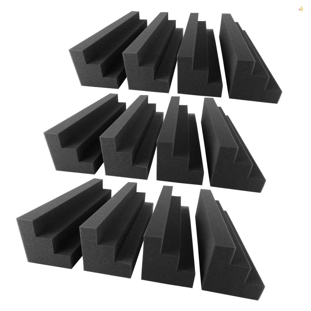 Set 12 Tấm Xốp Cách Âm Kích Thước 30 * 7.5 * 7.5cm Chuyên Dụng Cho Phòng Thu