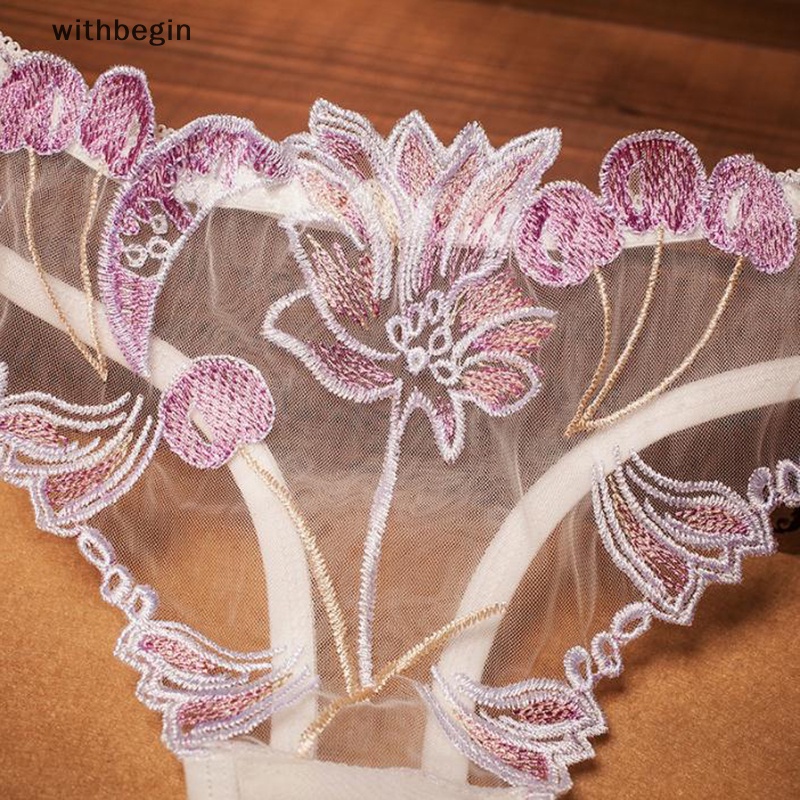 Quần Lót Cotton Lưng Thấp Phối Ren Trong Suốt Quyến Rũ Cho Nữ