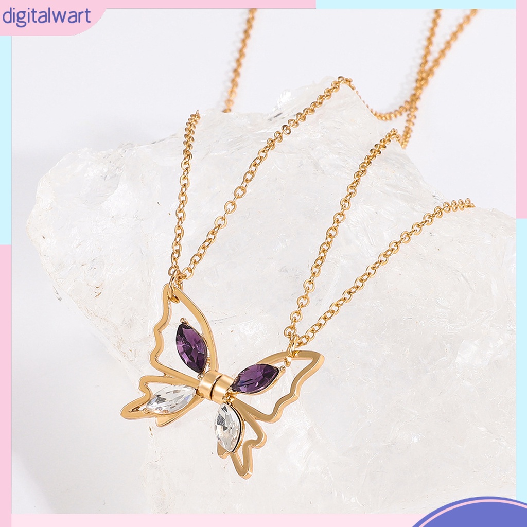 [IGT] Vòng cổ Mặt Hình Bướm Rỗng Mạ Điện Thanh Lịch Lên Màu Nhanh Thời Trang Cho Nữ