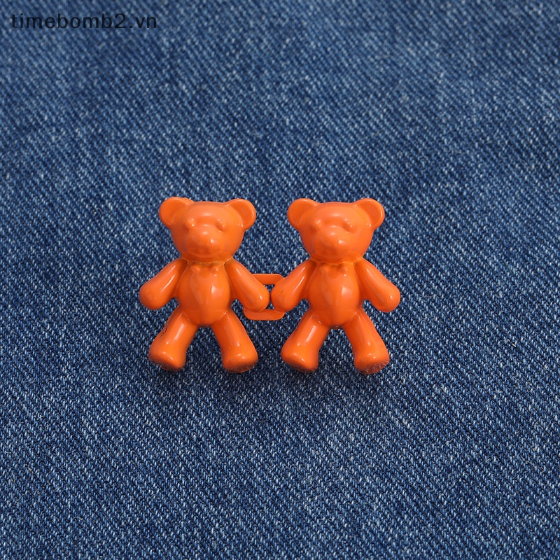 1 Cặp Nút Thắt Lưng Quần Jean Không Cần Đóng Đinh Có Thể Tháo Rời