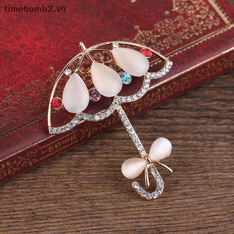 Ghim Cài Áo Hình Cây Dù Hoạt Hình Tráng Men Thời Trang