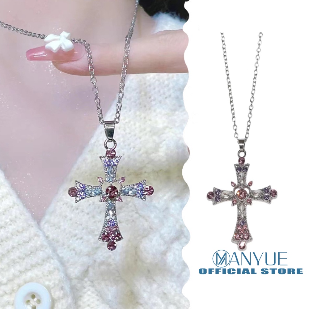 Vòng cổ Mặt Thánh Giá Đính Đá Phong Cách Gothic Âu Mỹ Cho Nữ