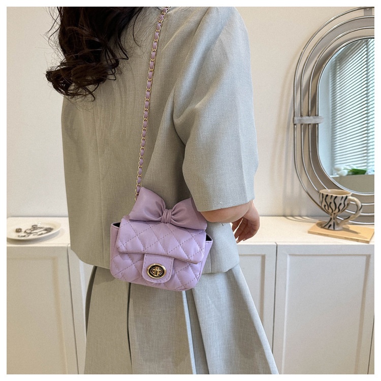 Túi Đeo Chéo Da PU Hình Vuông Họa Tiết Kẻ Sọc Đơn Giản Thời Trang Dành Cho Nữ