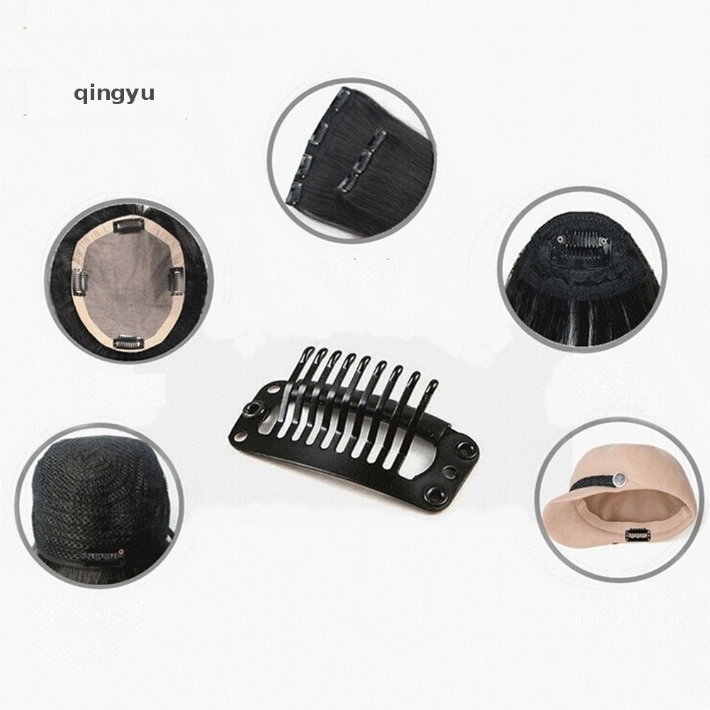 Set 50 Kẹp Kim Loại Màu Đen Hình Chữ U 28mm Chuyên Dụng Cho Nối Tóc