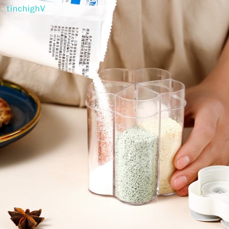 Lọ Đựng Gia Vị 5 Trong 1 Có Nắp Đậy Chống Ẩm Tiện Dụng