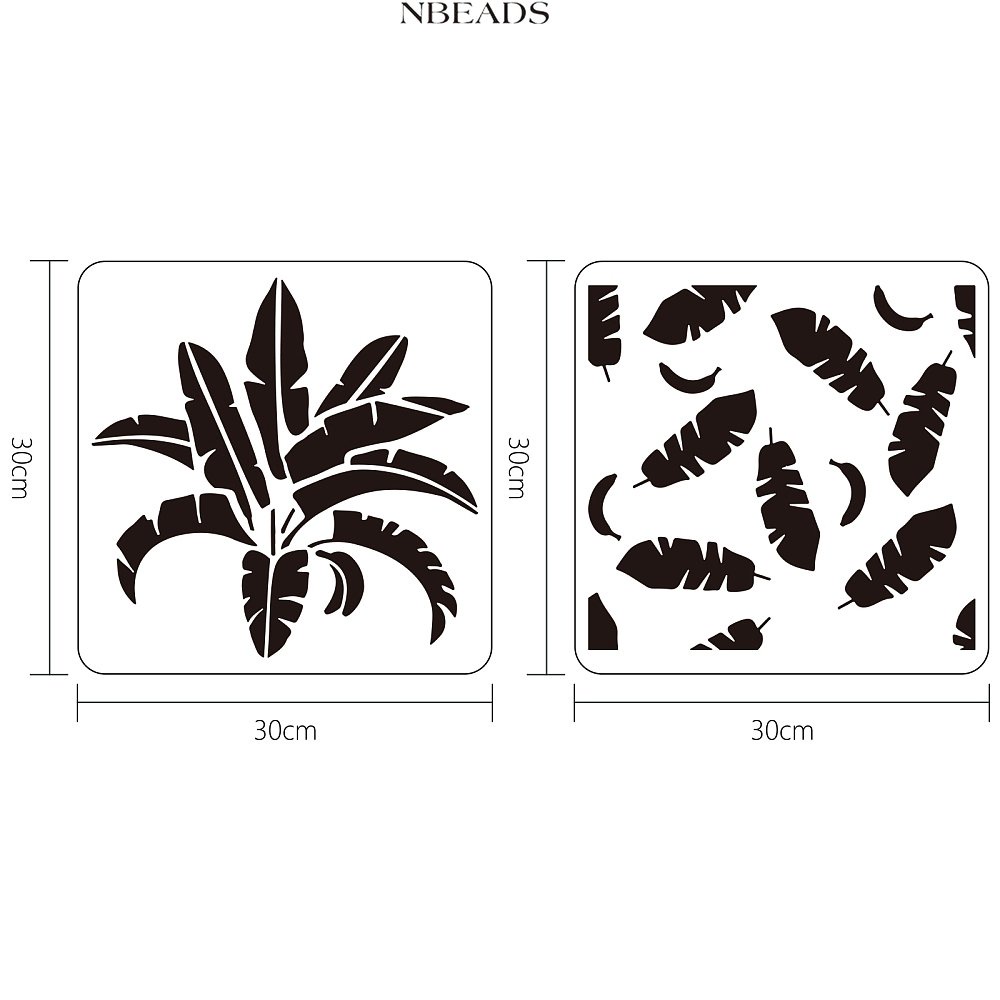 1 Bộ 2 Khuôn Vẽ 2 Kiểu Hình Thú Cưng Dùng Trang Trí Album Ảnh DIY Kích Thước 300x300mm 1pc