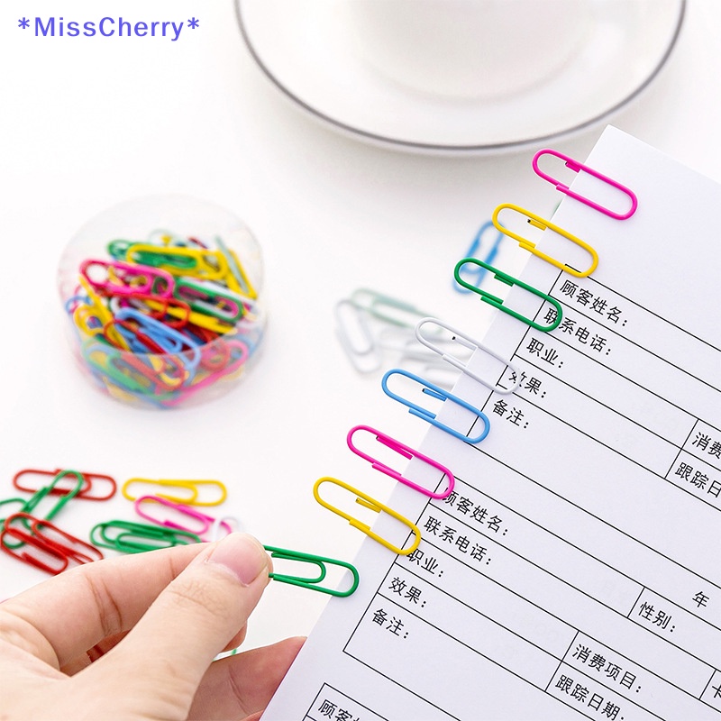 Hộp 50 Kẹp Giấy Ghi Chú Bằng Kim Loại Nhiều Màu Mới