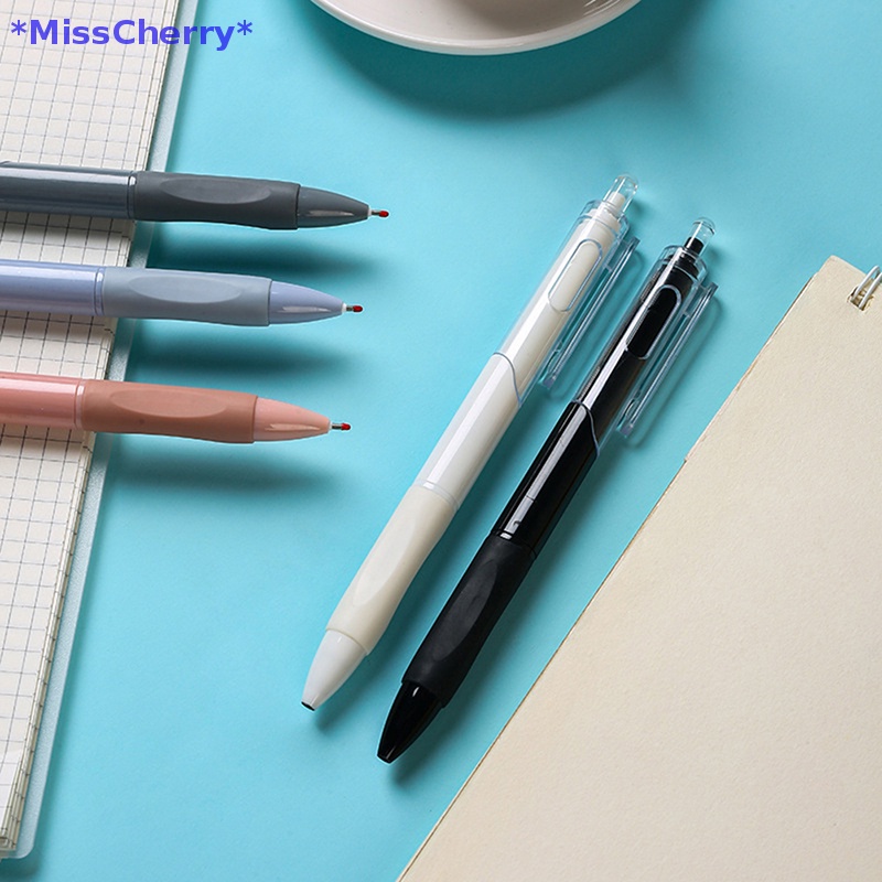 Bút Mực Gel Ngòi 0.5mm Màu Trắng Phong Cách Cổ Điển Tiện Dụng Cho Học Sinh / Văn Phòng Mới