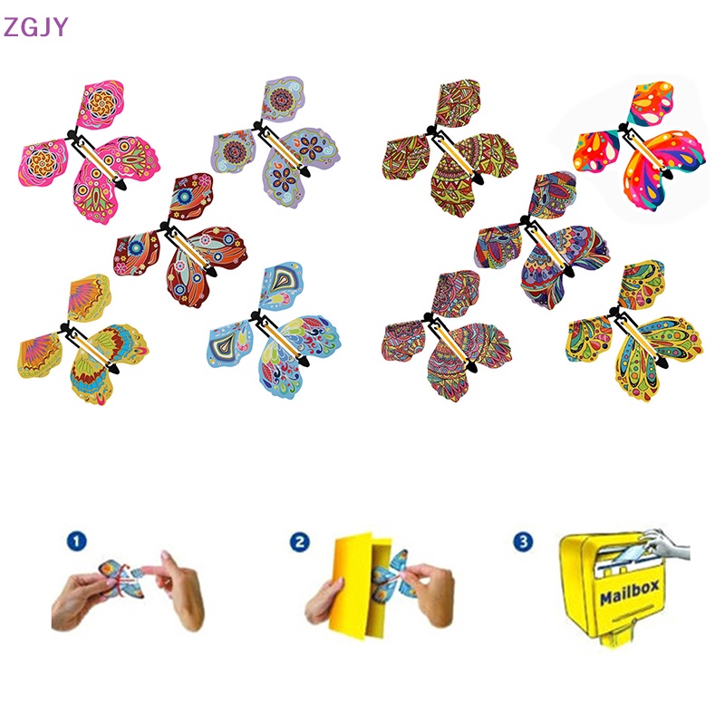 Bộ 5 Bươm Bướm Đồ Chơi Bằng Dây Cao Su Cho Bé Mới