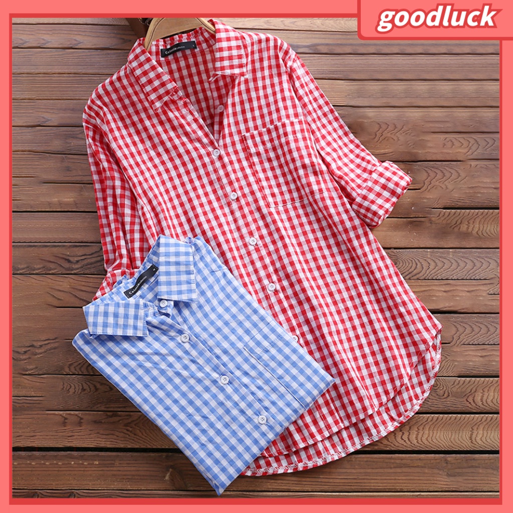 [ULK] Áo Sơ Mi Tay Dài Cổ Bẻ In Họa Tiết Kẻ Sọc Màu Sắc Tương Phản Thời Trang Xuân Hè Cho Nữ