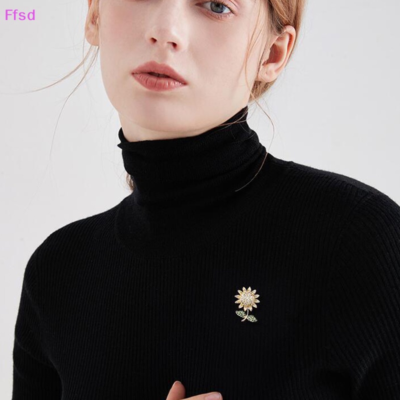 {Ffsd} Ghim Cài Áo Nhỏ Cố Định Vải Đính Đá Hình Hoa Hướng Dương Lấp Lánh Chống Ánh Sáng Thời Thượng Trang Trí Mùa Hè