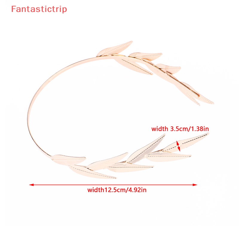 Băng Đô Kim Loại Hình Chiếc Lá Màu Vàng Thanh Lịch Cho Cô Dâu