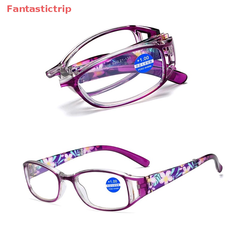 Kính Đọc Sách Chống Tia Sáng Xanh Có Thể Gấp Lại Kèm Hộp Đựng Thời Trang Cho Nam Và Nữ