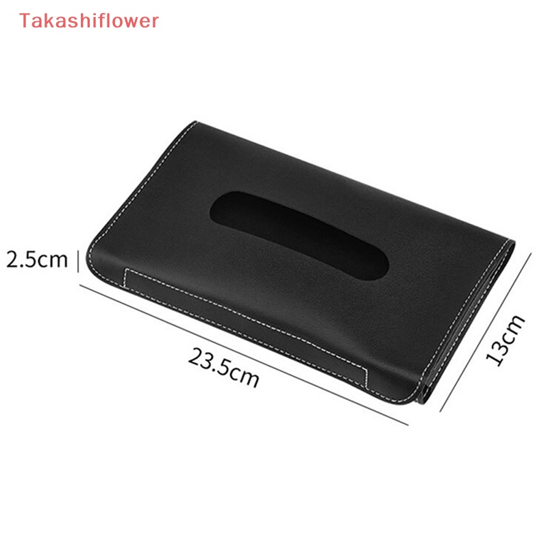 Vỏ Bọc Hộp Khăn Giấy Gắn Tấm Che Nắng Xe Hơi Có Khóa Cài Co Giãn Tiện Dụng