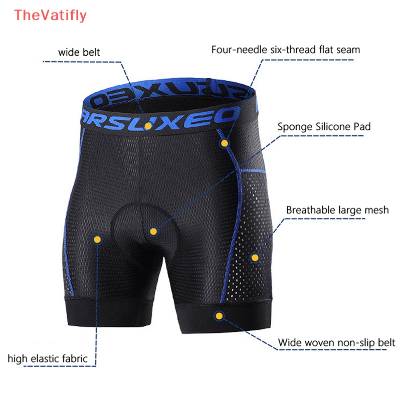 [Thevalifly] Quần Đùi Đi Xe Đạp Có Đệm GEL Thoáng Khí Chống Sốc Dành Cho Nam