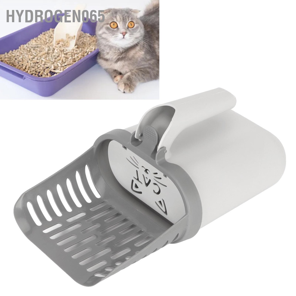 Hydrogen065 Cat Litter Scooper Đa Năng Dung Lượng Cao Một Mảnh Sifter Hệ Thống Muỗng Với Thùng Chứa Chất Thải Trong Nhà