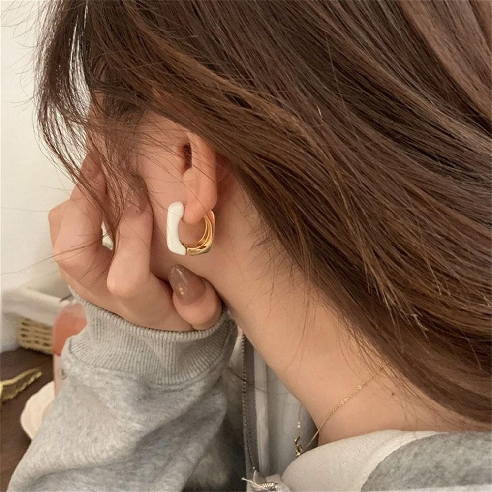 Khuyên Tai Hình Vuông Bằng Đồng Phong Cách Hàn Quốc Thời Trang Cho Nữ