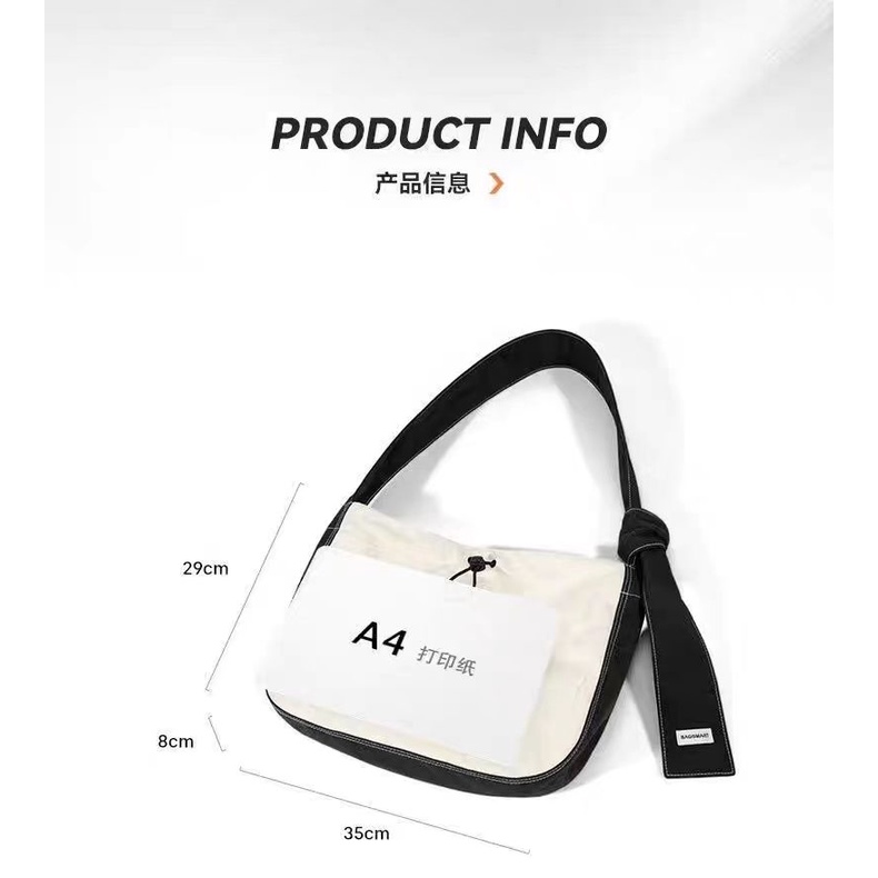 Túi Xách Canvas Dây Rút Sức Chứa Lớn Màu Sắc Tương Phản Phong Cách Mới Cho Nữ
