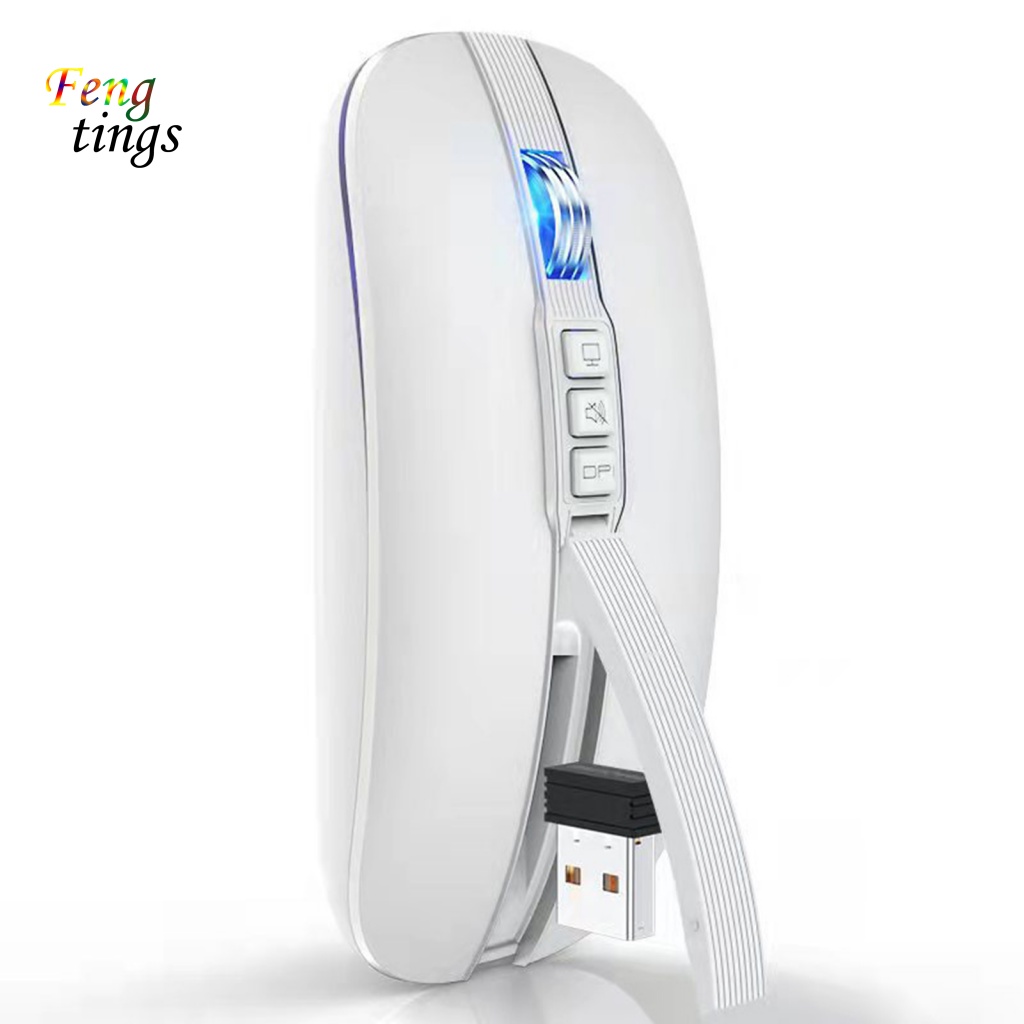 Chuột Không Dây Hai Chế Độ 2.4GHz / Bluetooth 5.1 Cho Máy Tính