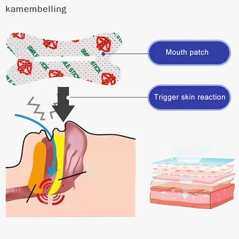 Kamembelling Miếng Dán Mũi Chống Ngáy Khi Ngủ Nhẹ Nhàng Thoáng Khí Tốt