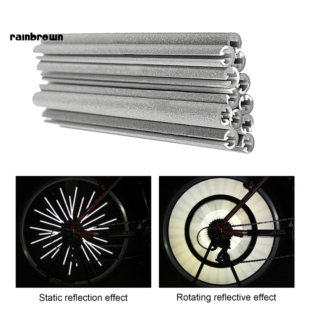 Bộ 12 Ống Phản Quang Gắn Căm Xe Đạp Leo Núi Chống Thấm Nước