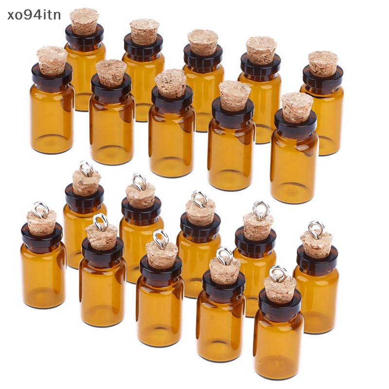 Bộ 10 Lọ Thủy Tinh Mini Có Nút Bần Dung Tích 1ml / 1.5ml