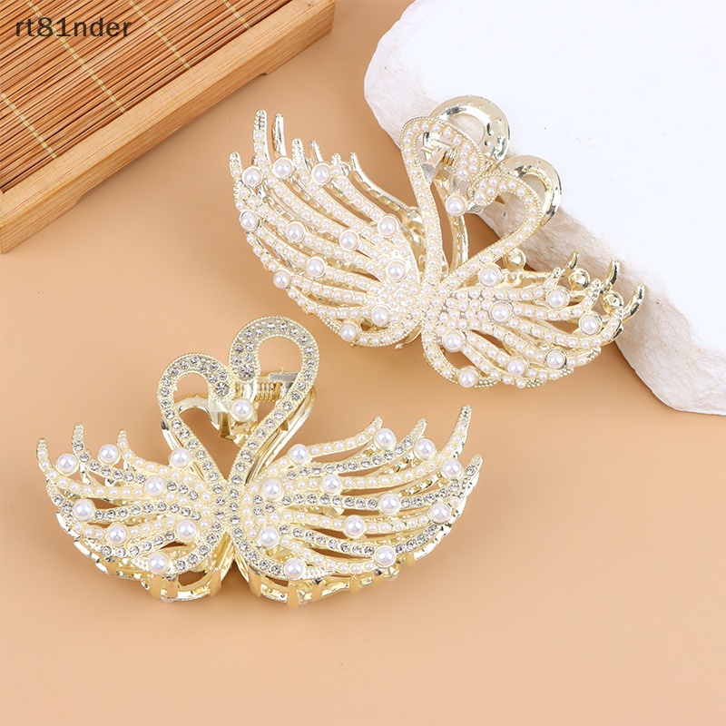 Rt Kẹp Tóc Hình Vuốt Cá Mập Đính Đá Ngọc Trai Giả Trang Trí Tóc Dành Cho Bạn Nữ Và Bé Gái n