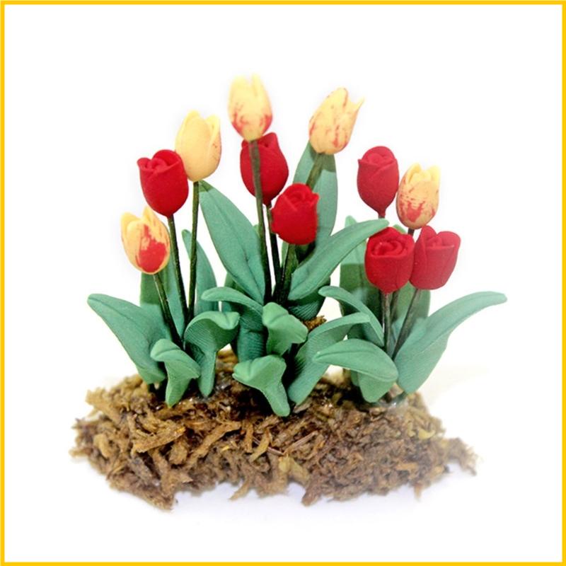 Mô Hình Hoa Tulip Trang Trí Nhà Búp Bê Tỉ Lệ 1 / 6 1 / 12