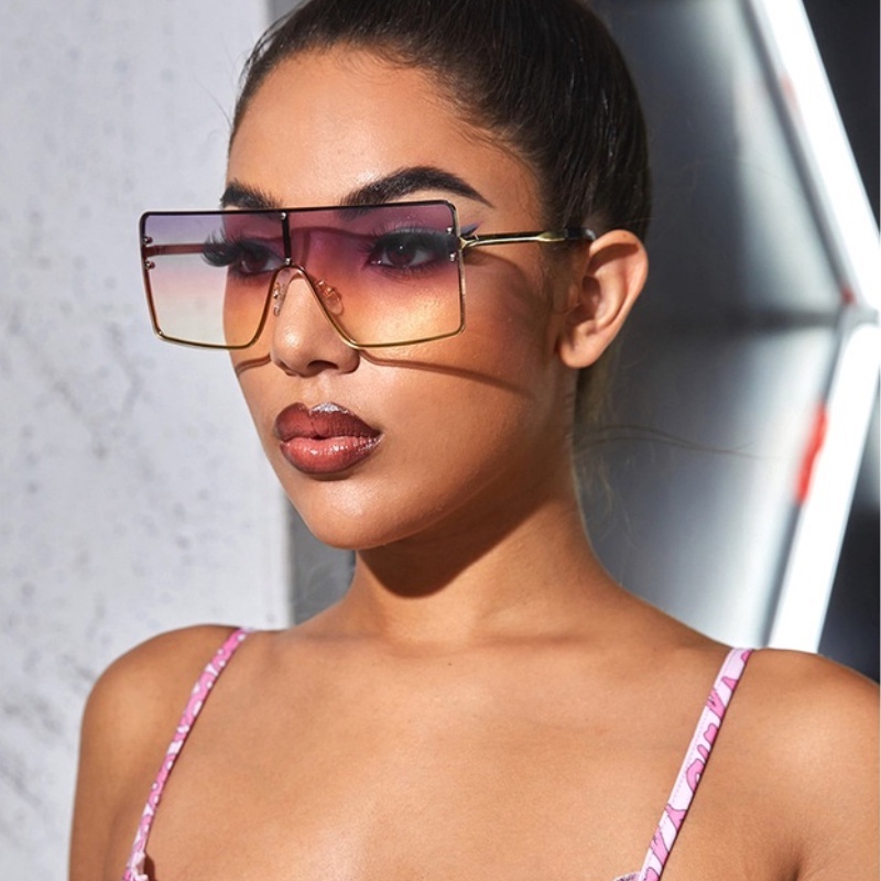 (KIQI-FASHION) COD Kính Mát Gọng Kim Loại Chống Tia UV400 Thời Trang