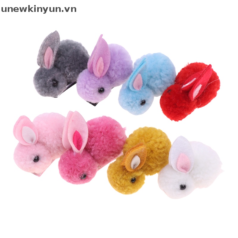 Kẹp Tóc Trang Trí Hình Thỏ Nhồi Bông Dễ Thương