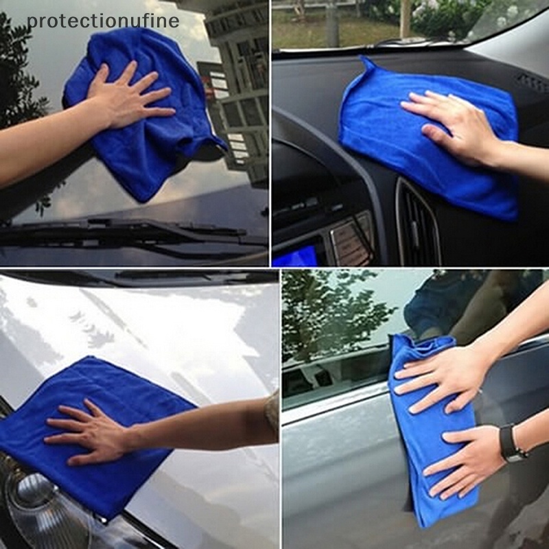 Bộ 5 Khăn Lau Xe Hơi Vải Vi Sợi Màu Xanh Dương Tuyệt Vời PR3VN