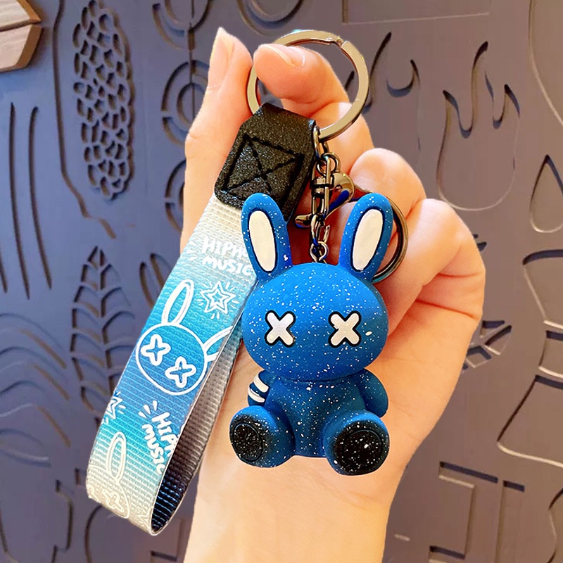 Hoạt Hình Móc Khóa Hình Thỏ Mắt xx Dễ Thương