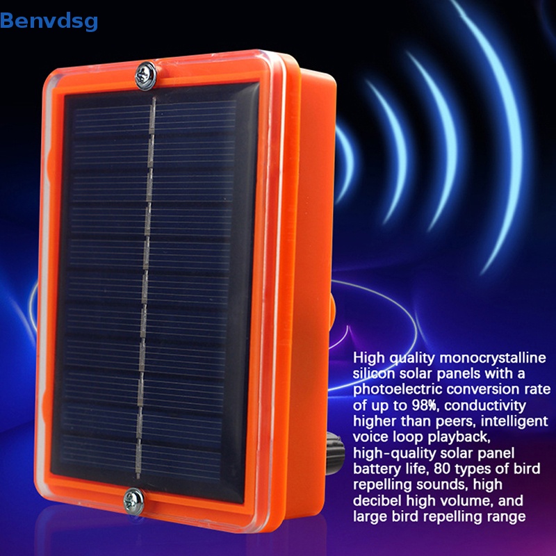 Benvdsg &gt; a-Bird Deterrent Deterrent Bằng Giọng Nói Năng Lượng Mặt Trời, Rhombic Polygon Phản Quang