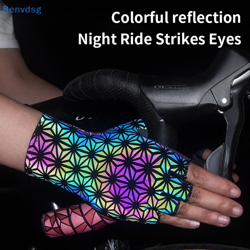 Găng Tay Nửa Ngón Chống Trượt Phản Quang Nhiều Màu Sắc Dùng Khi Đi Xe Đạp Leo Núi / Xe Máy