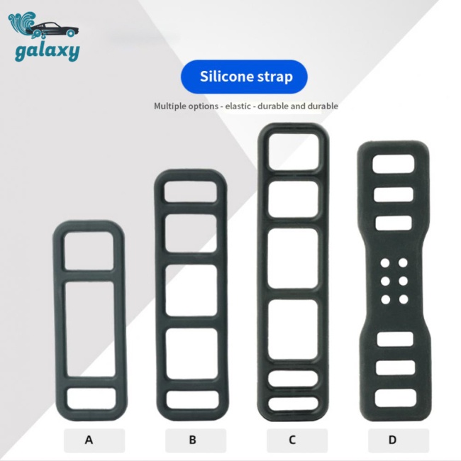 Galaxy Bộ 4 Dây Silicon Co Giãn Nhiều Kiểu Dáng Gắn Đèn Pha Xe Đạp